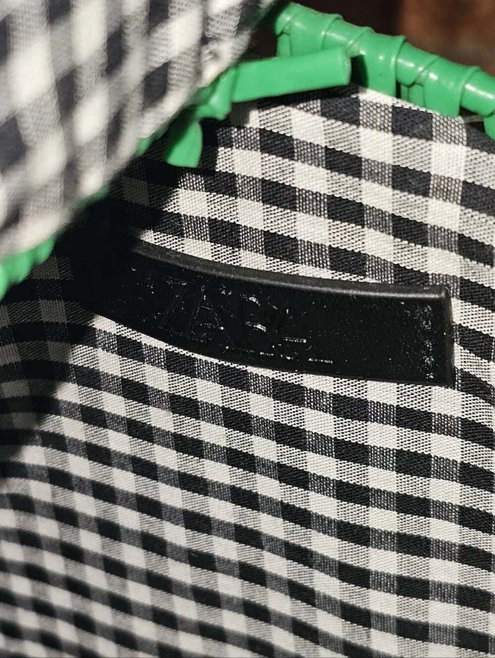 Zara Green Picnic Basket Handbag/Tote